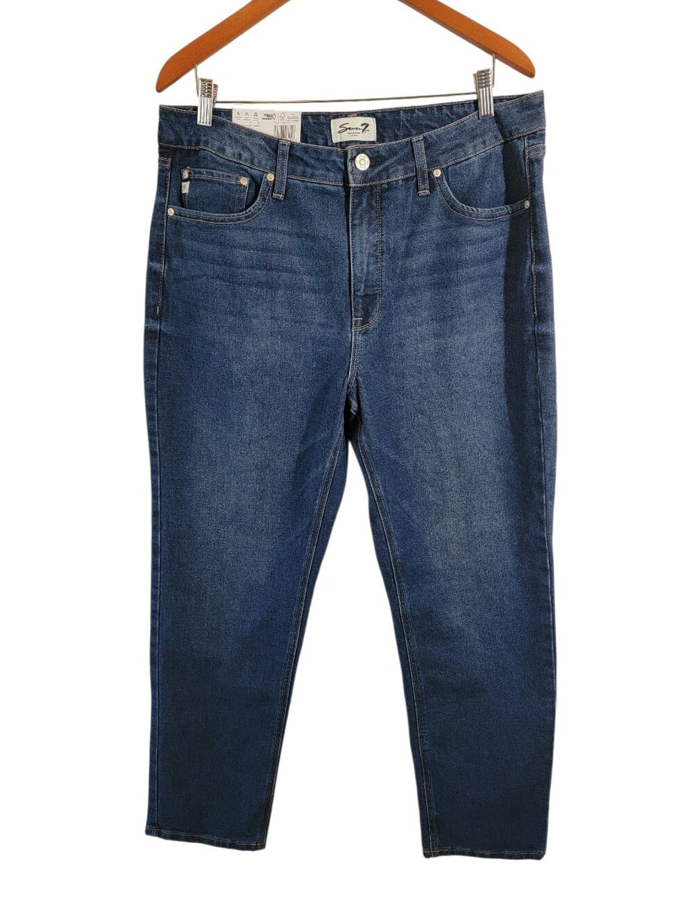 NWT Seven7 Divine 90s Straight Jeans Women Sz 14 High Rise Y2K Streetwear Preppy